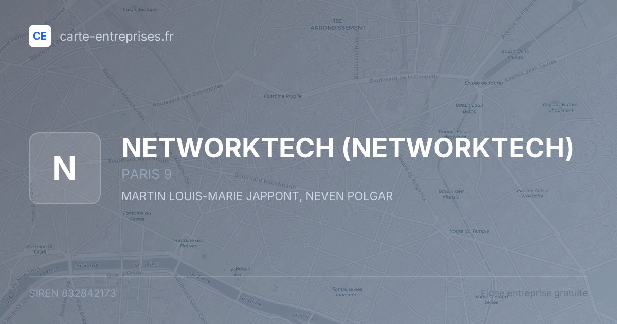 NETWORKTECH — 832842173 — fiche entreprise