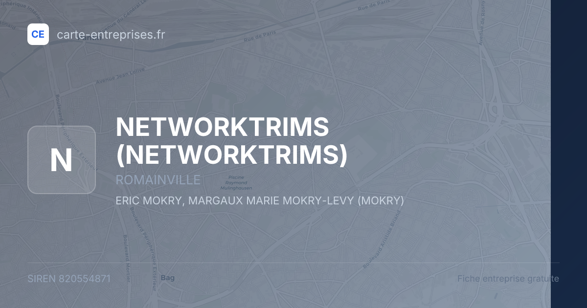 NETWORKTRIMS — 820554871 — fiche entreprise