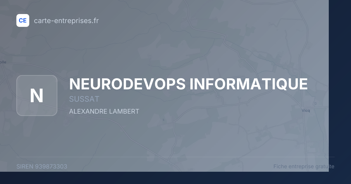 NEURODEVOPS INFORMATIQUE — 939873303 — fiche entreprise