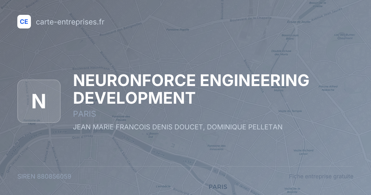 NEURONFORCE ENGINEERING DEVELOPMENT — 880856059 — fiche entreprise