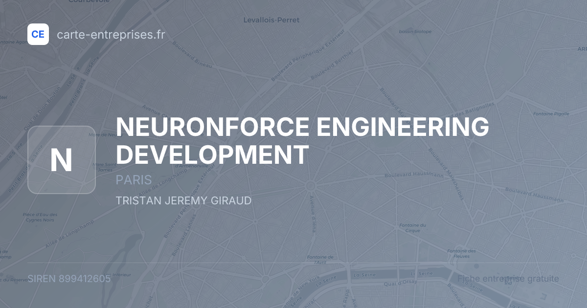 NEURONFORCE ENGINEERING DEVELOPMENT — 899412605 — fiche entreprise