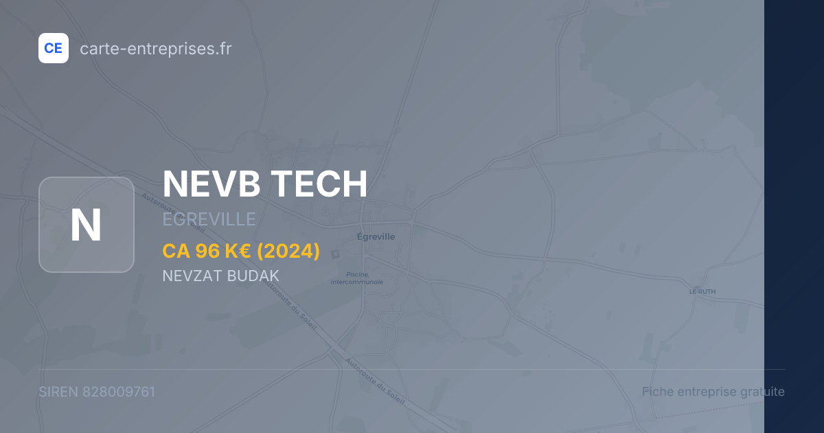 NEVB TECH — 828009761 — fiche entreprise