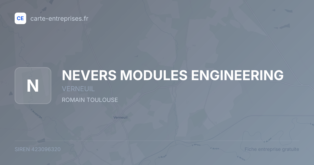 NEVERS MODULES ENGINEERING — 423096320 — fiche entreprise