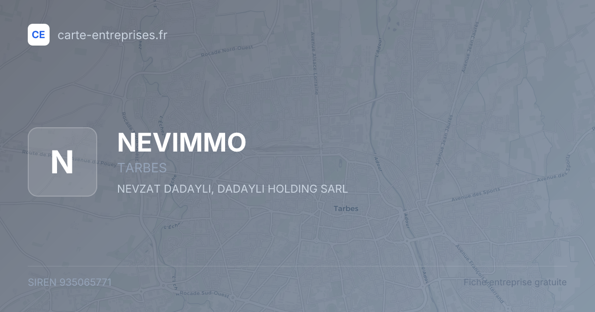 NEVIMMO — 935065771 — fiche entreprise