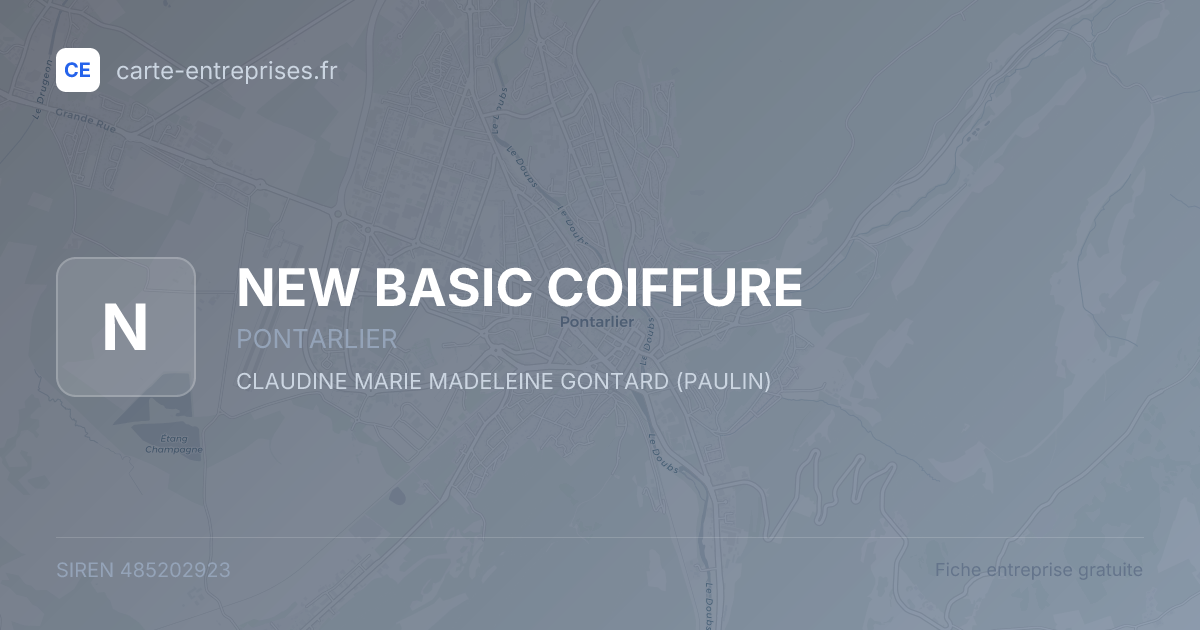 NEW BASIC COIFFURE — 485202923 — fiche entreprise