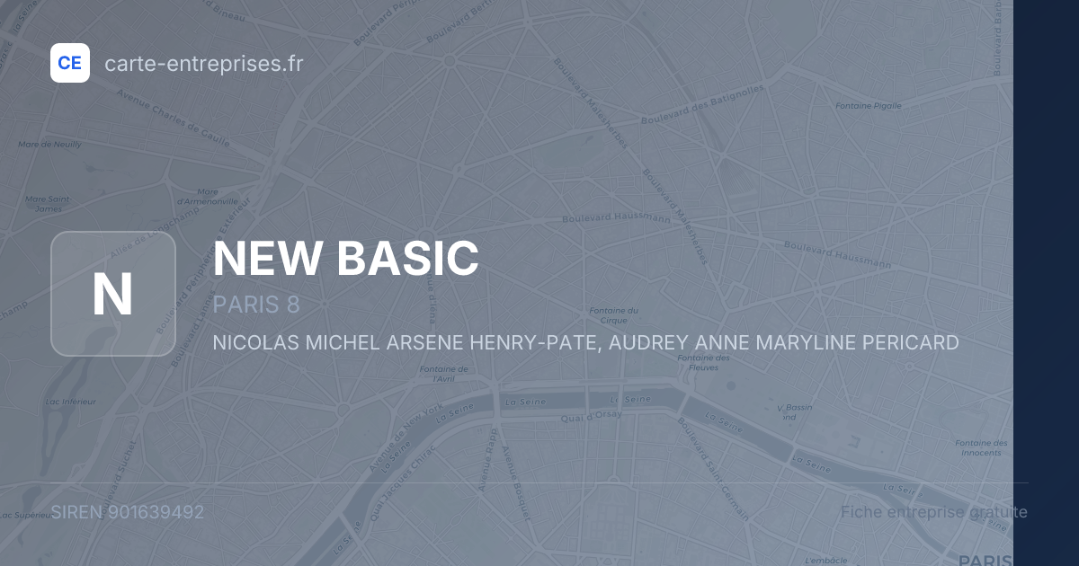 NEW BASIC — 901639492 — fiche entreprise