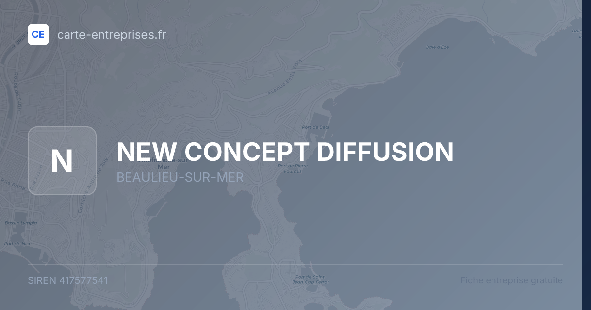 NEW CONCEPT DIFFUSION — 417577541 — fiche entreprise