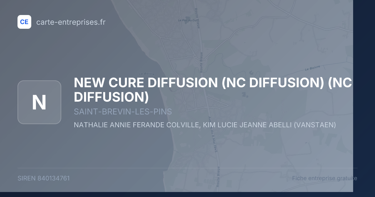 NEW CURE DIFFUSION (NC DIFFUSION) (NC DIFFUSION) — 840134761 — fiche entreprise