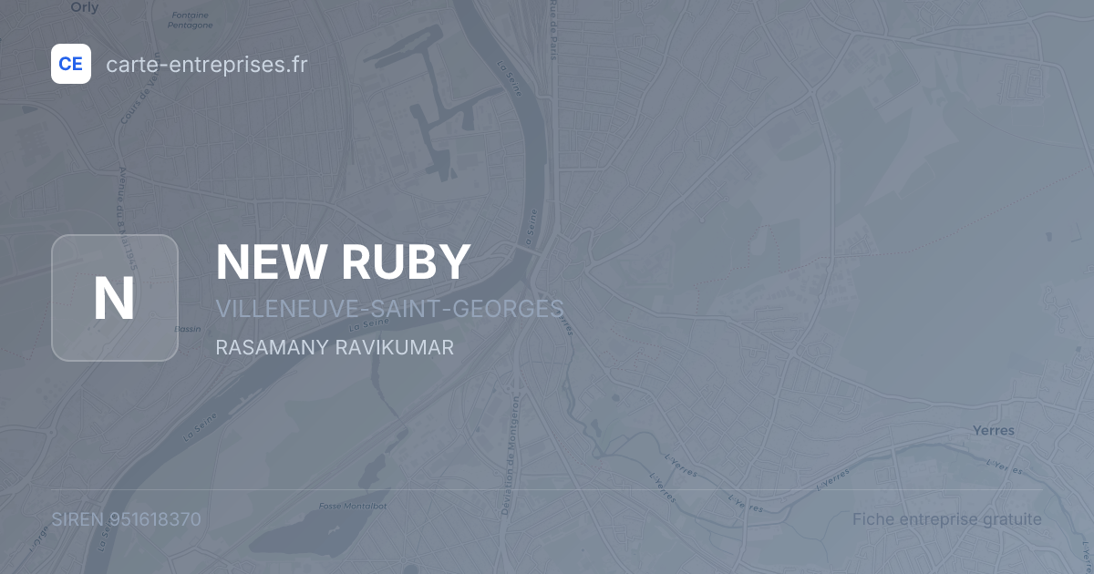 NEW RUBY — 951618370 — fiche entreprise