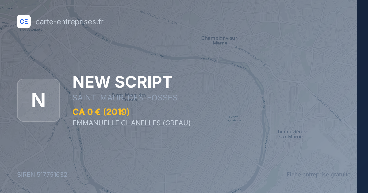 NEW SCRIPT — 517751632 — fiche entreprise