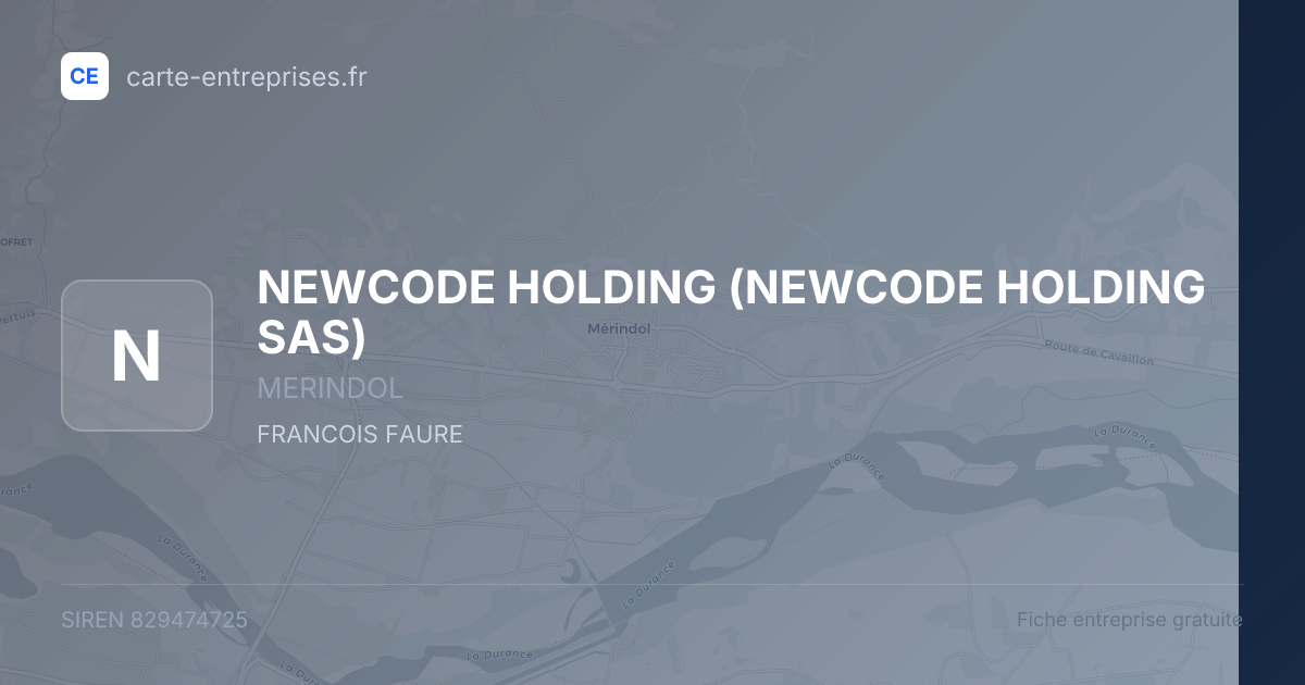 NEWCODE HOLDING (NEWCODE HOLDING SAS) — 829474725 — fiche entreprise