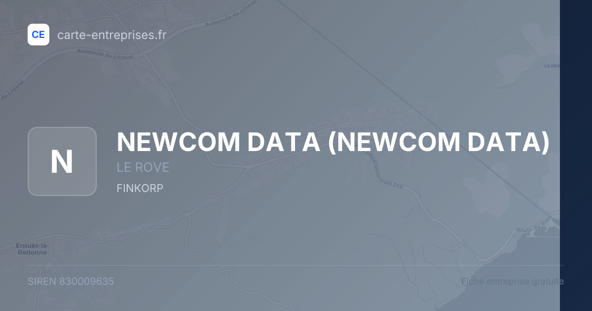 NEWCOM DATA — 830009635 — fiche entreprise