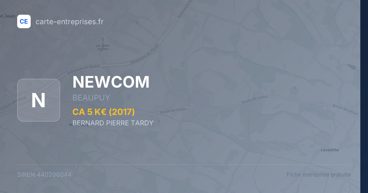 NEWCOM — 440296044 — fiche entreprise