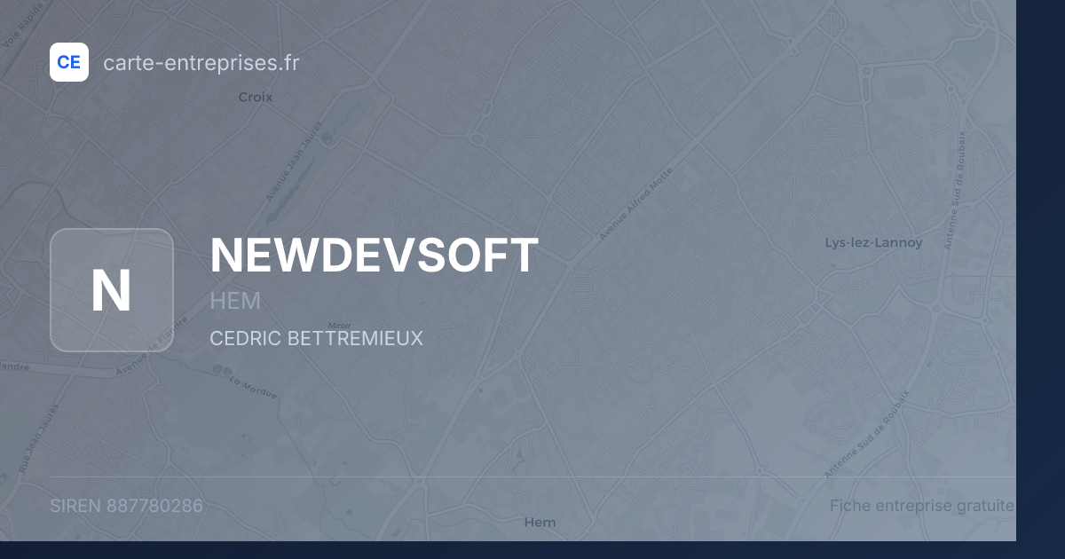 NEWDEVSOFT — 887780286 — fiche entreprise
