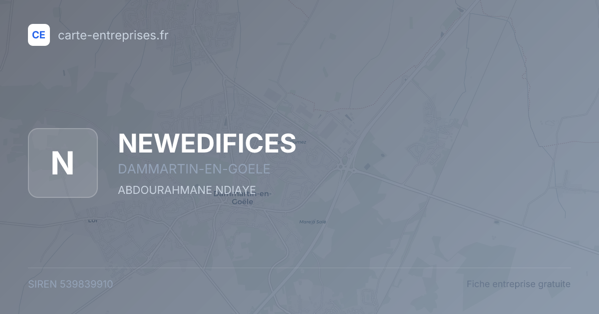 NEWEDIFICES — 539839910 — fiche entreprise