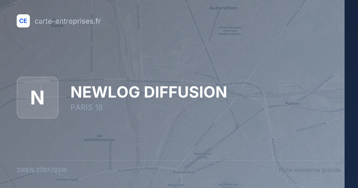 NEWLOG DIFFUSION — 339779316 — fiche entreprise