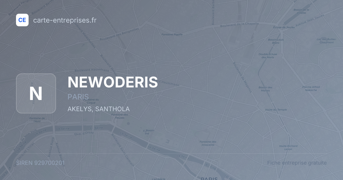 NEWODERIS — 929700201 — fiche entreprise