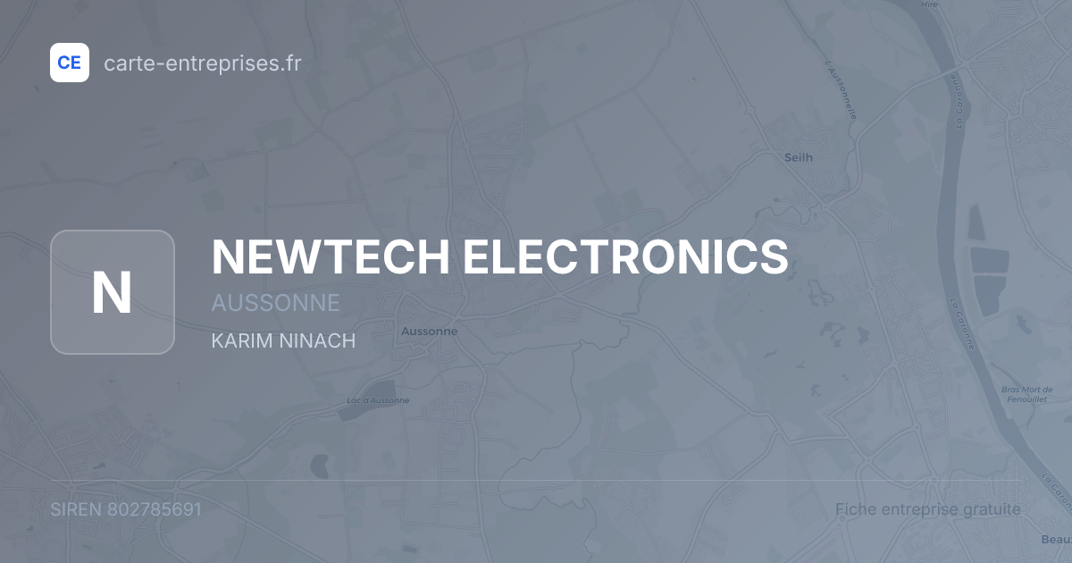 NEWTECH ELECTRONICS — 802785691 — fiche entreprise