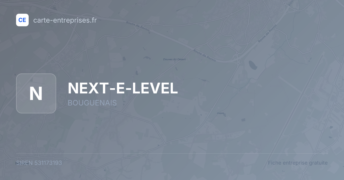 NEXT-E-LEVEL — 531173193 — fiche entreprise