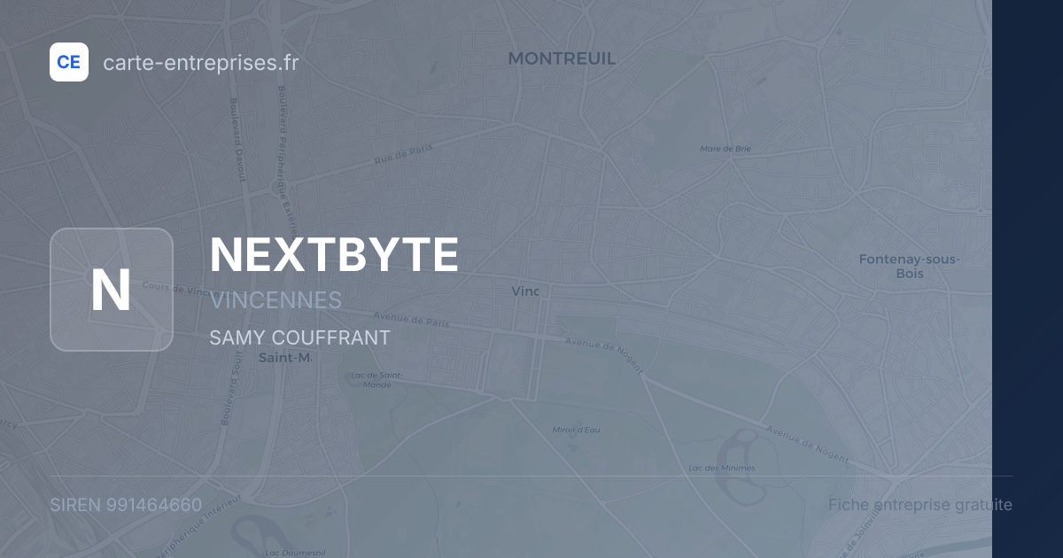 NEXTBYTE — 991464660 — fiche entreprise