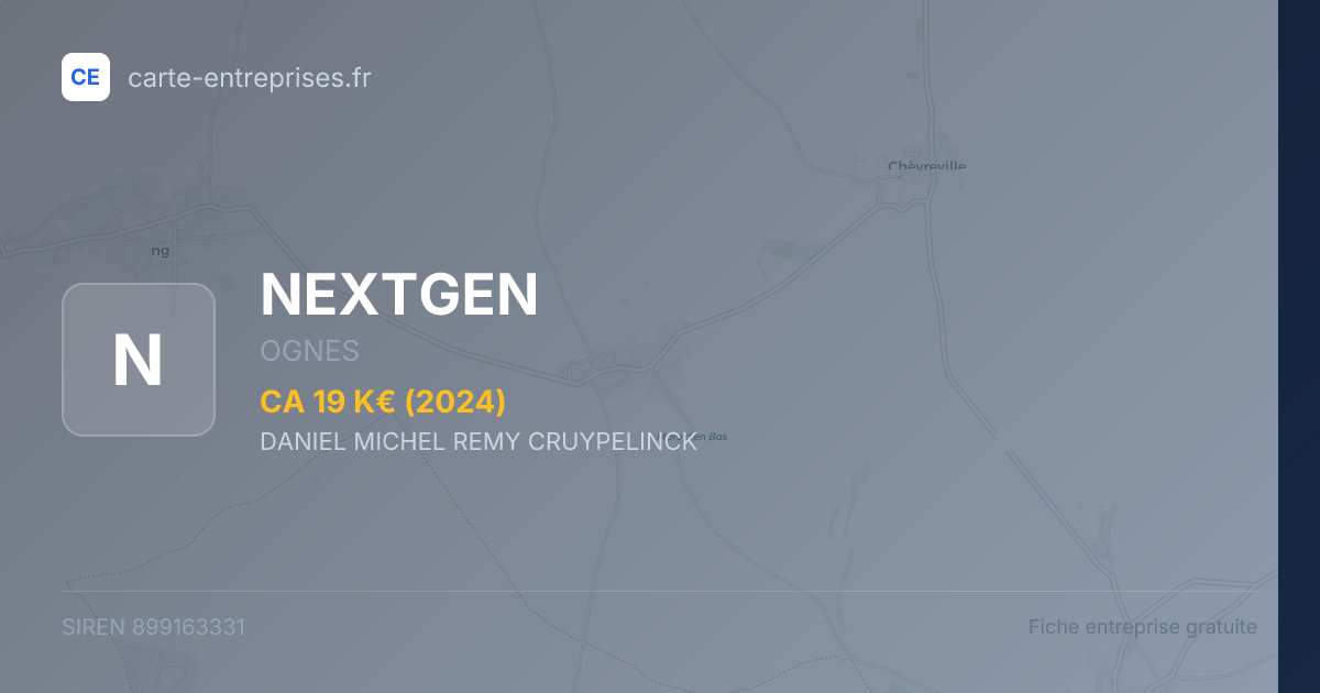 NEXTGEN — 899163331 — fiche entreprise