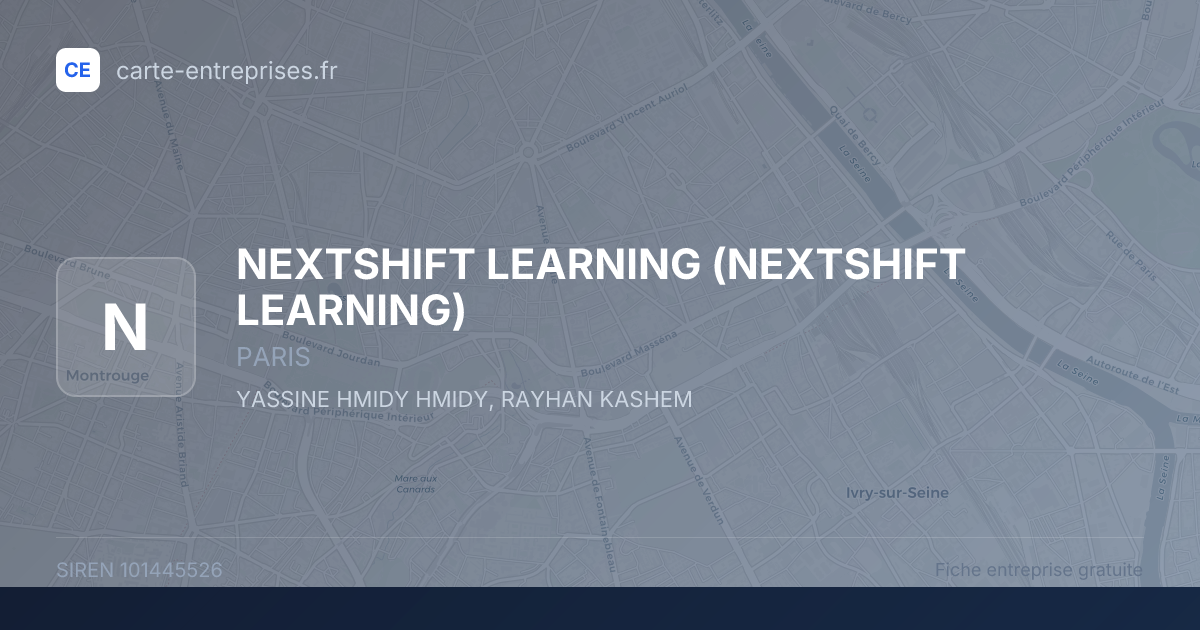 NEXTSHIFT LEARNING — 101445526 — fiche entreprise