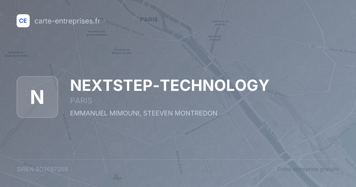 NEXTSTEP-TECHNOLOGY — 802697359 — fiche entreprise
