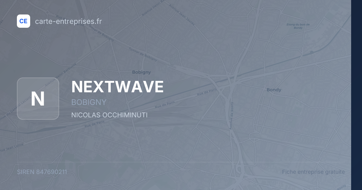 NEXTWAVE — 847690211 — fiche entreprise