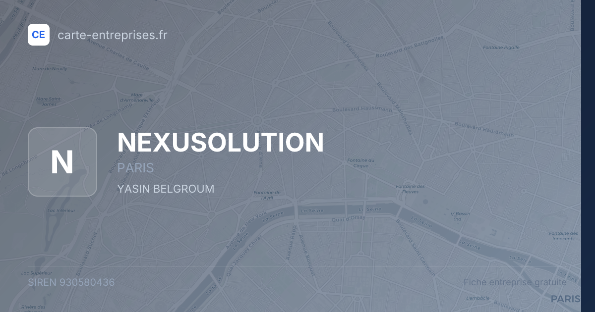 NEXUSOLUTION — 930580436 — fiche entreprise