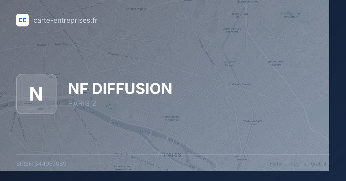 NF DIFFUSION — 344957089 — fiche entreprise