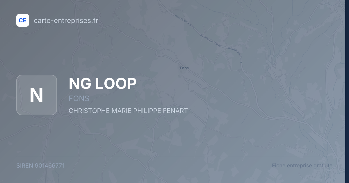 NG LOOP — 901466771 — fiche entreprise