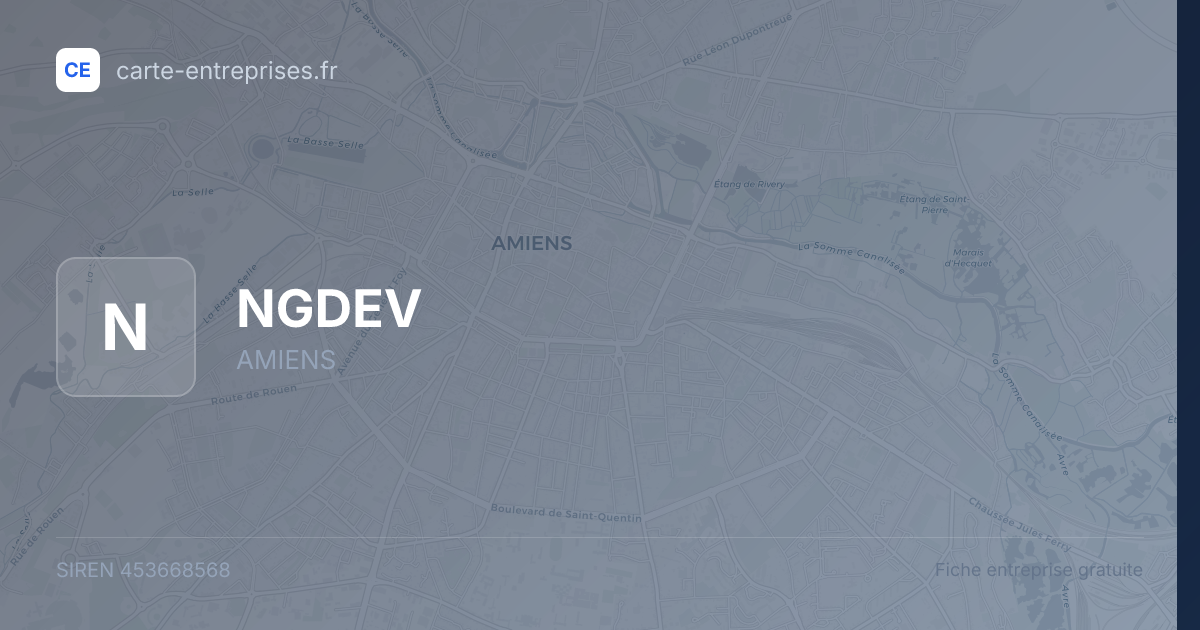 NGDEV — 453668568 — fiche entreprise