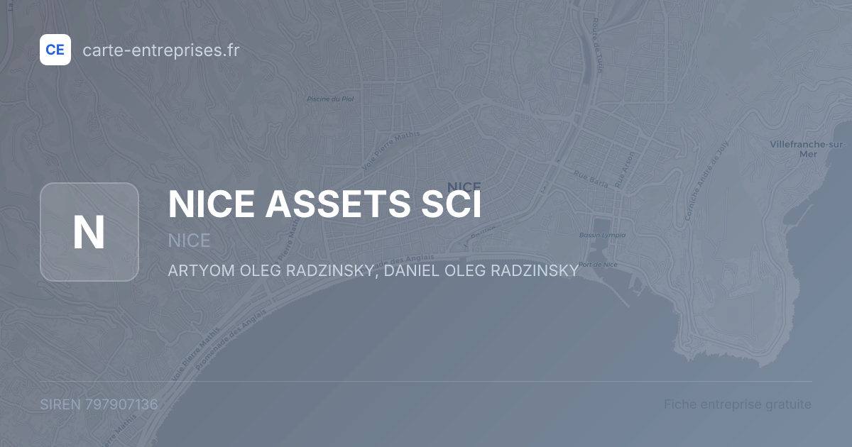 NICE ASSETS SCI — 797907136 — fiche entreprise