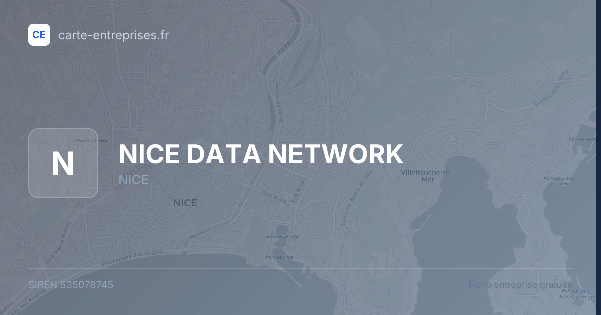 NICE DATA NETWORK — 535078745 — fiche entreprise