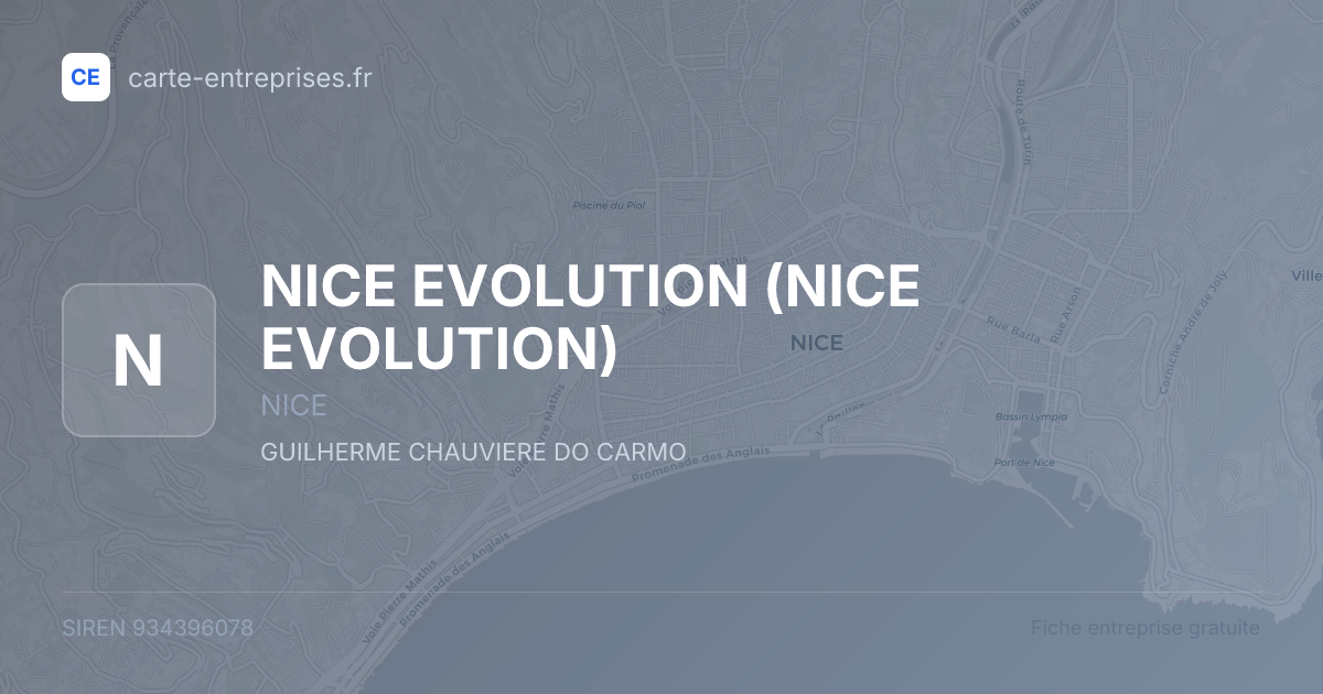 NICE EVOLUTION — 934396078 — fiche entreprise
