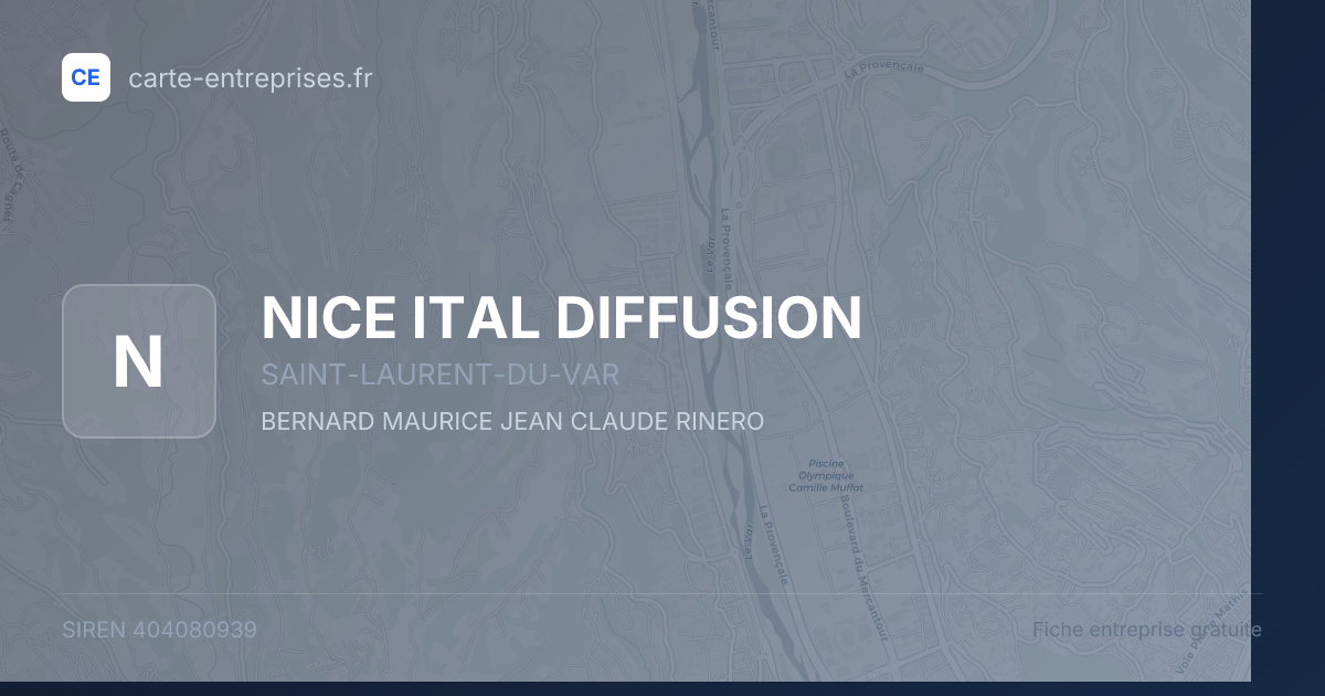 NICE ITAL DIFFUSION — 404080939 — fiche entreprise