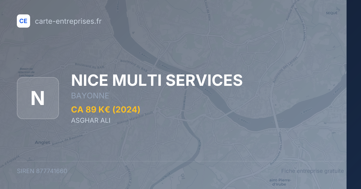 NICE MULTI SERVICES — 877741660 — fiche entreprise