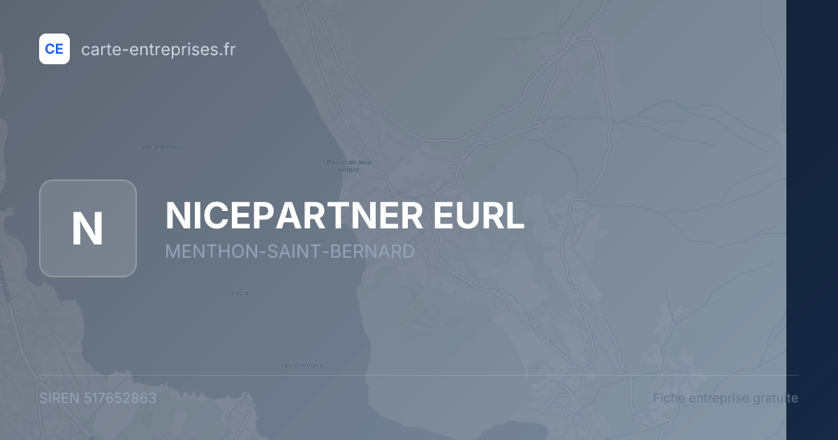 NICEPARTNER EURL — 517652863 — fiche entreprise