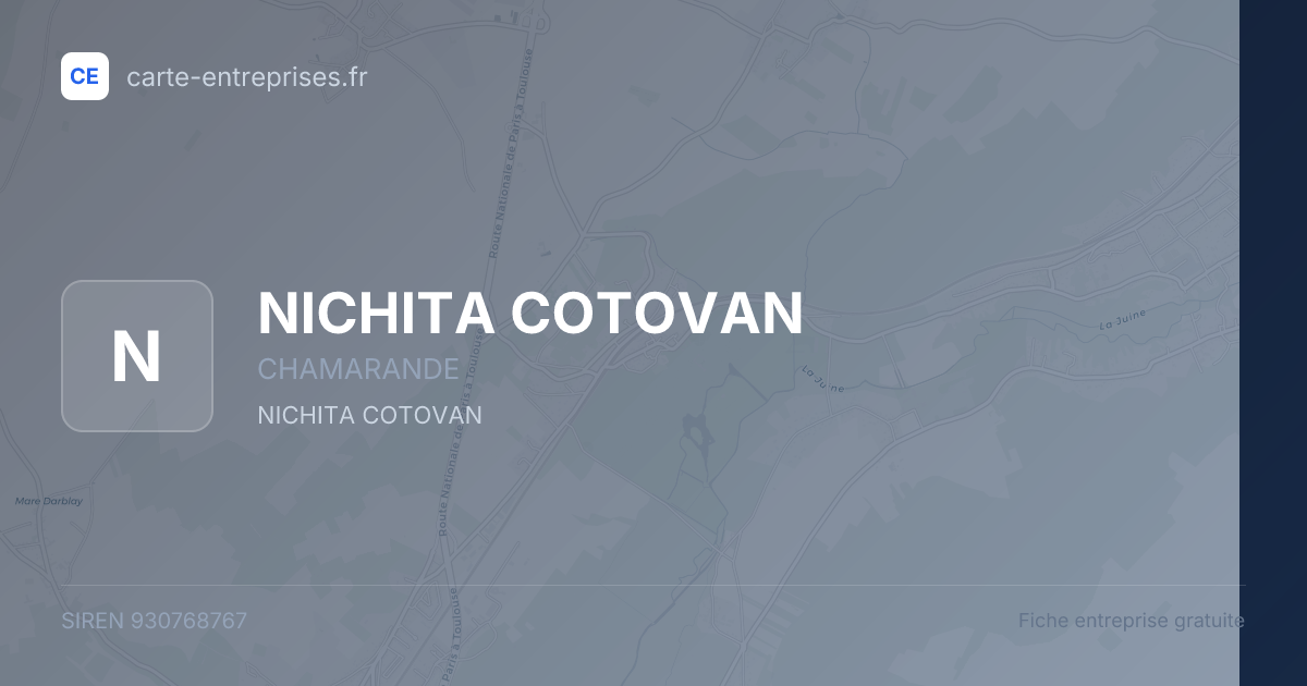 NICHITA COTOVAN — 930768767 — fiche entreprise