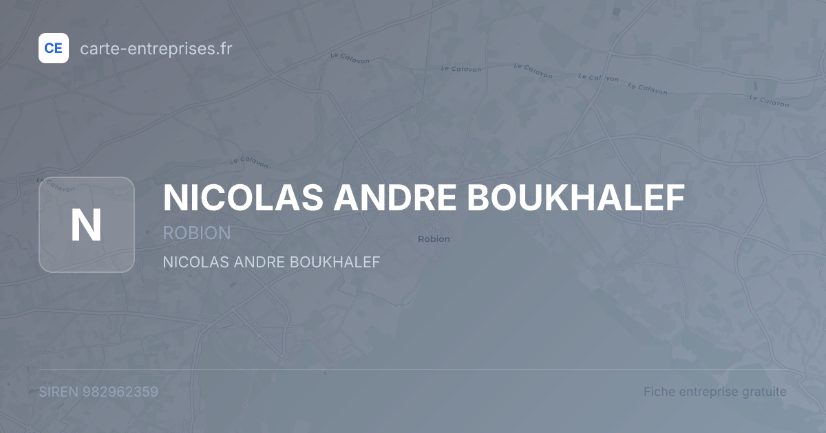 NICOLAS ANDRE BOUKHALEF — 982962359 — fiche entreprise