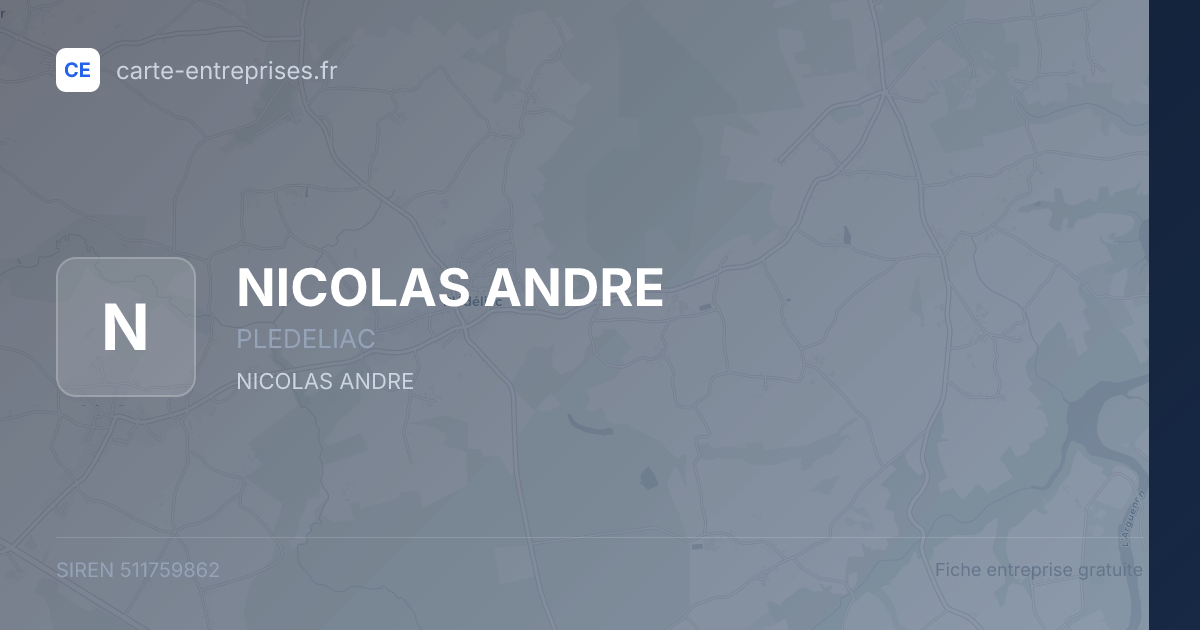 NICOLAS ANDRE — 511759862 — fiche entreprise
