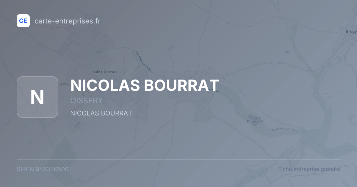 NICOLAS BOURRAT — 953336500 — fiche entreprise