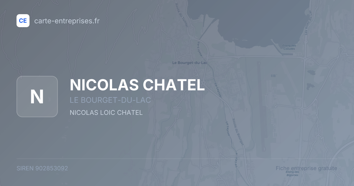 NICOLAS CHATEL — 902853092 — fiche entreprise