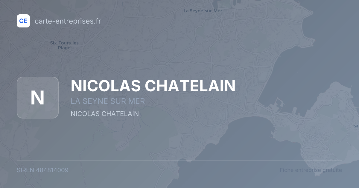 NICOLAS CHATELAIN — 484814009 — fiche entreprise