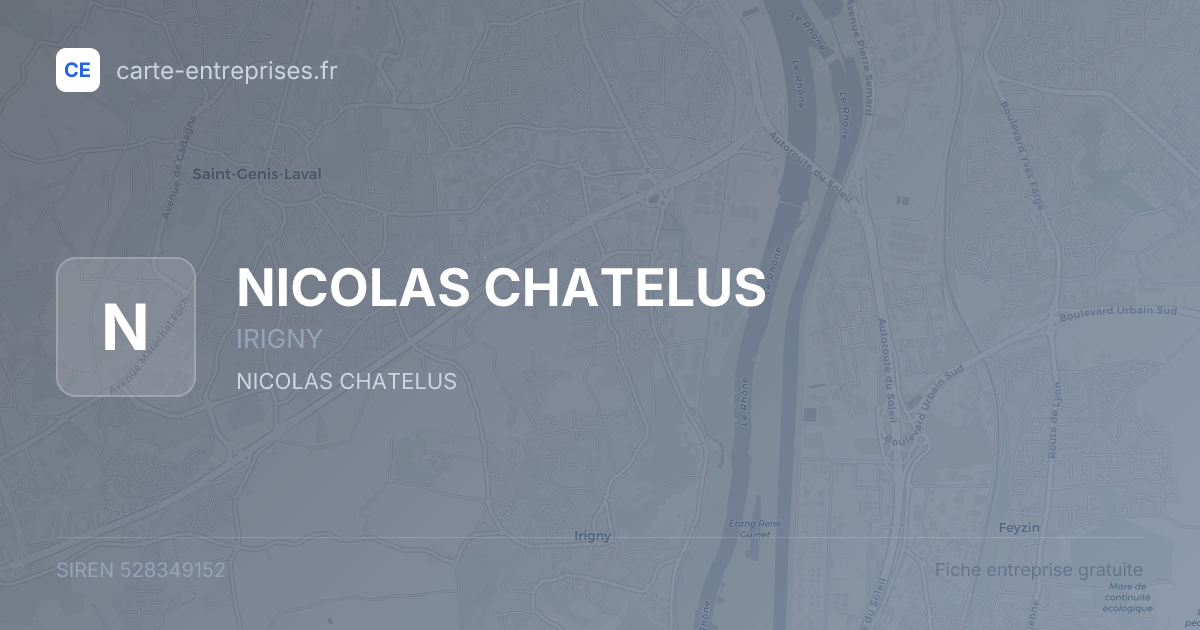 NICOLAS CHATELUS — 528349152 — fiche entreprise