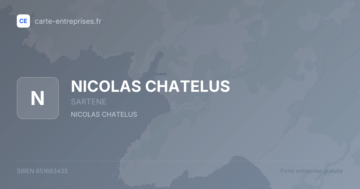 NICOLAS CHATELUS — 851663435 — fiche entreprise