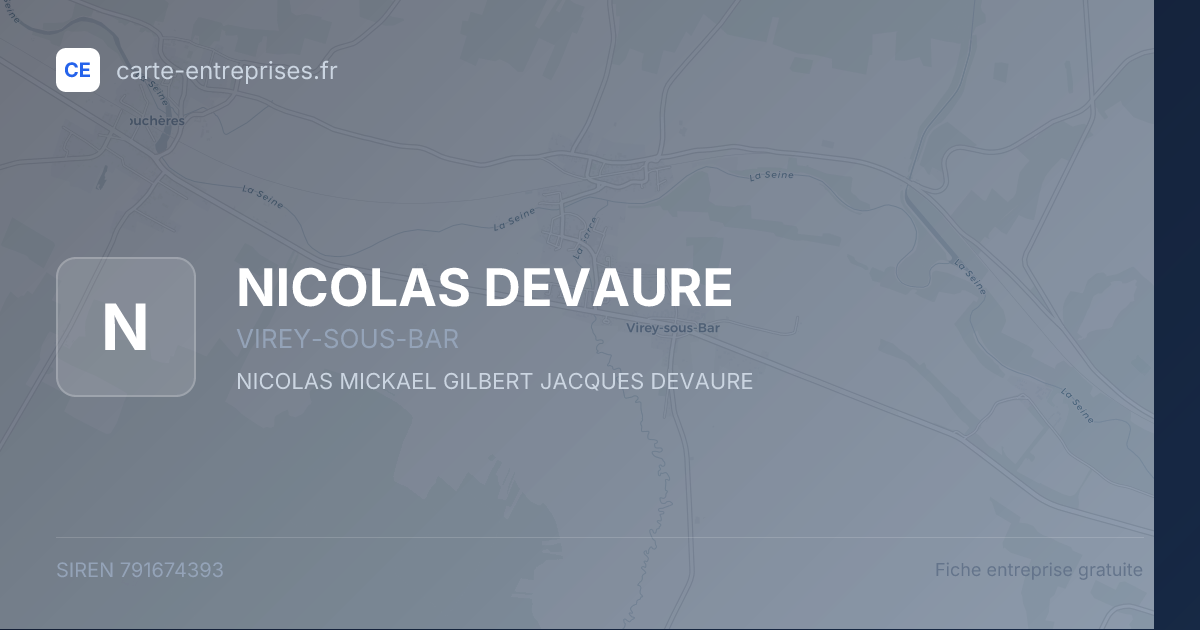 NICOLAS DEVAURE — 791674393 — fiche entreprise