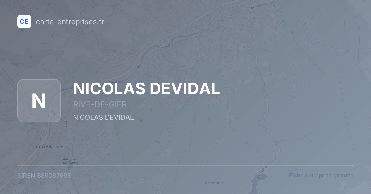 NICOLAS DEVIDAL — 889087698 — fiche entreprise