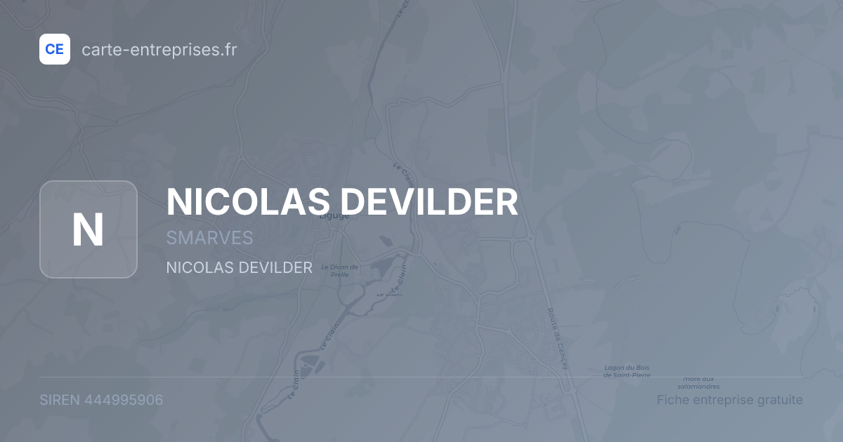 NICOLAS DEVILDER — 444995906 — fiche entreprise