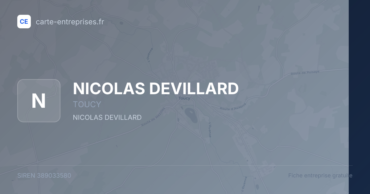NICOLAS DEVILLARD — 389033580 — fiche entreprise